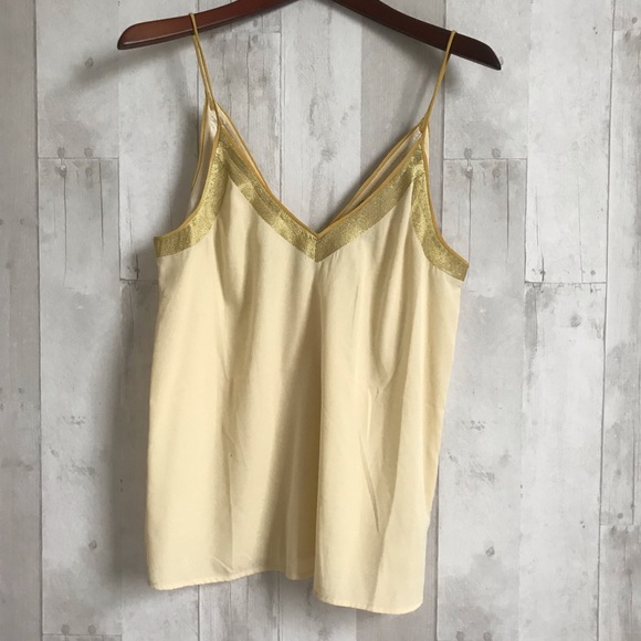 Anthropologie ecote Gold tank blouse medium - Picture 3 of 8